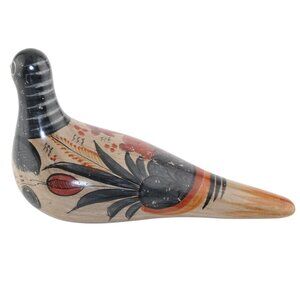 Mexican Folk Art Design Hand Painted Pottery Bird Decorative Figurine